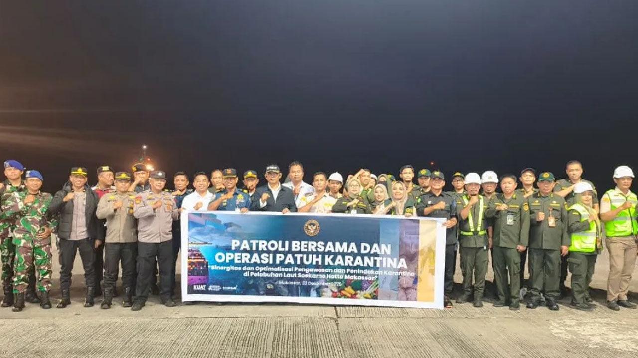 Karantina Sulsel Periksa KM Gunung Dempo dalam Operasi Patuh 2025